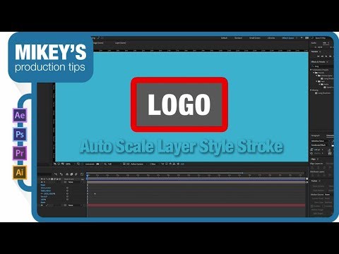 Auto scale layer style stroke After Effects quick tip