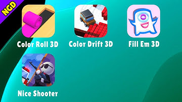Color Roll 3D, Color Drift 3D, Fill Em 3D, Nice Shooter | New Games Daily