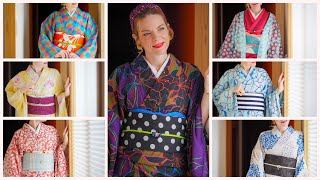 A Week in Summer Kimono Outfits