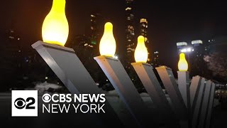 18th annual "Hanukkah on Ice" held at NYC's Wollman Rink