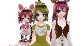 MMD Chica,Foxy and Mangle Surve the night