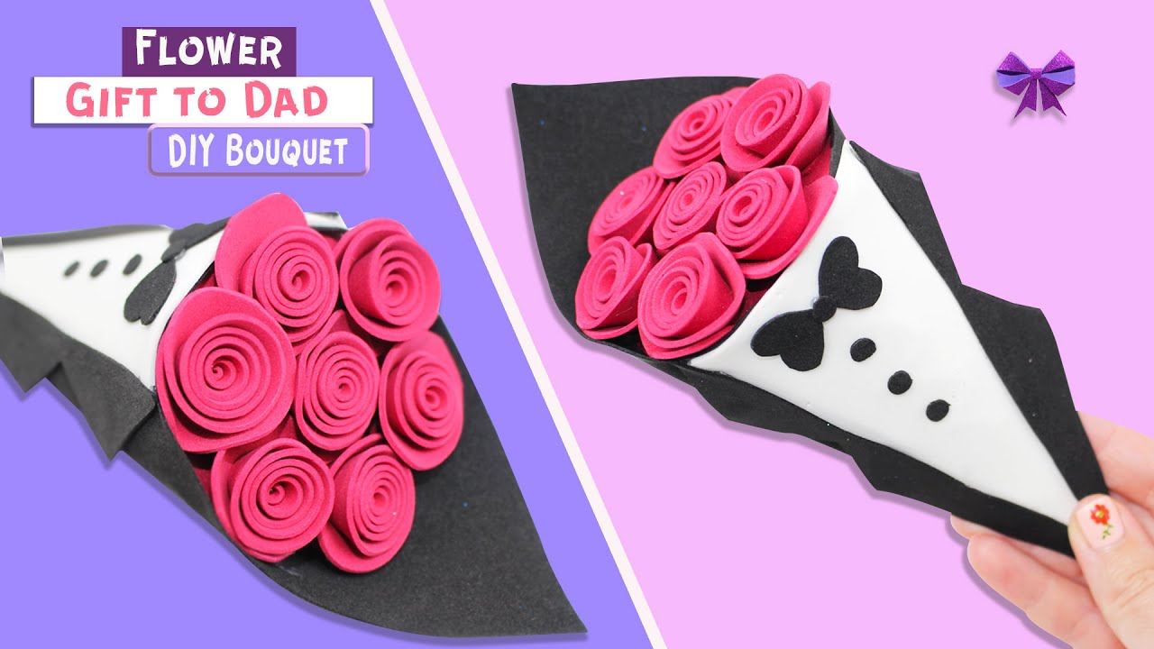 DIY Flower BOUQUET / Birthday gift ideas/ Easy Craft (Cute