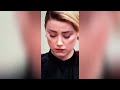 Amber heard being so fake trying to make herself cry while listening to a recording in court