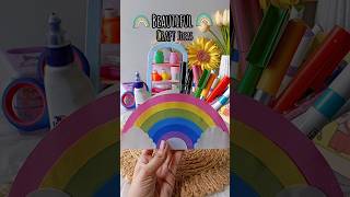 Rainbow Pencil Holder🤗🌈#diy #craft #handmade #happy #shorts #viralshorts
