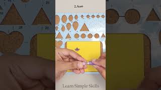 Quilling Basic Shapes Part-4 (Duck Foot, Arrow) | #Shorts