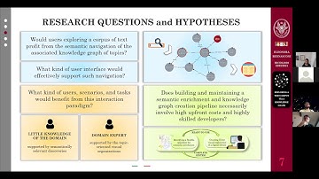 Exploring a text corpus via a knowledge graph