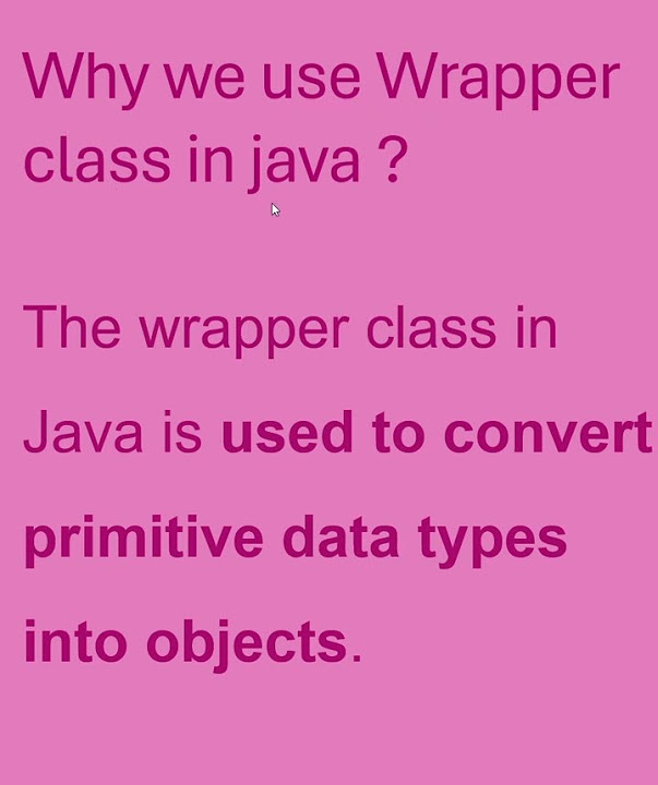 Why we use wrapper class in java #interview question of java #coding ...