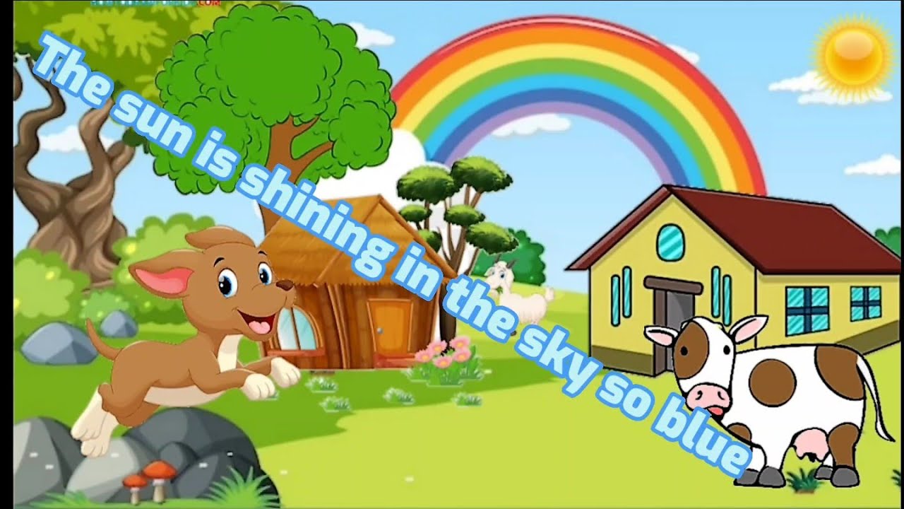 The sun is shining in the sky so blue Poem For Kids - YouTube