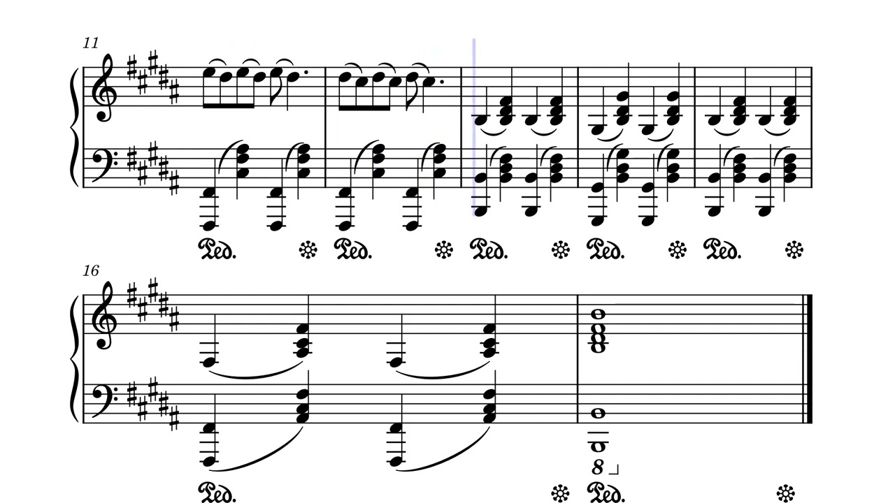 Short piece in B Major - WzOn 2.15