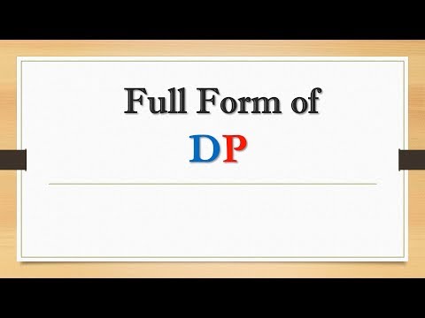 Full Form Of Dp || Did You Know