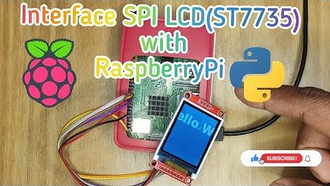 How to interface SPI TFT LCD(ST7735) with RaspberryPi - Part 1