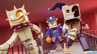 Minecraft FNAF Sunrise and Moondrop escape the police! (FNAF VR Roleplay)