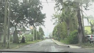 Storm damage in St. Augustine during Tropical Storm Nicole