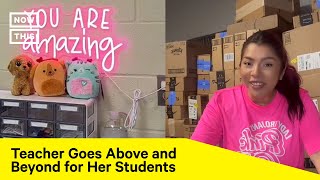 Teacher Provides Students With Personal Hygiene Supplies