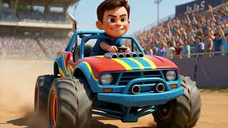 The Monster Truck Song 🛻 Big Wheel Bounce & Mud Jump! | Ghost JS Garage