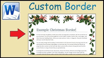 How to create your own custom border in Word