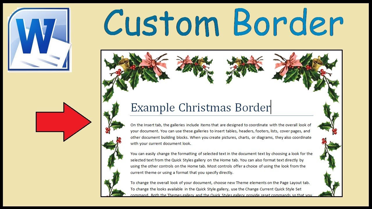 how to make a custom border in word 2016