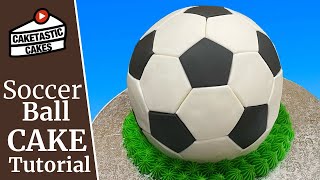 Soccer Ball Cake including How to Bake a Round Cake without molds