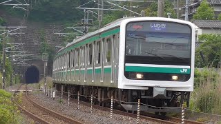 【福島県でも4ドア10両固定】537M E501系K703編成 普通 いわき行き 泉-湯本間を通過