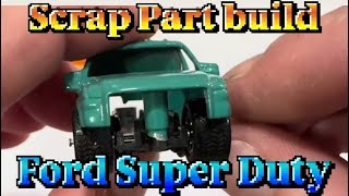 Making a 2010 Ford Super Duty out of scrap parts 1:64 custom diecast build tutorial