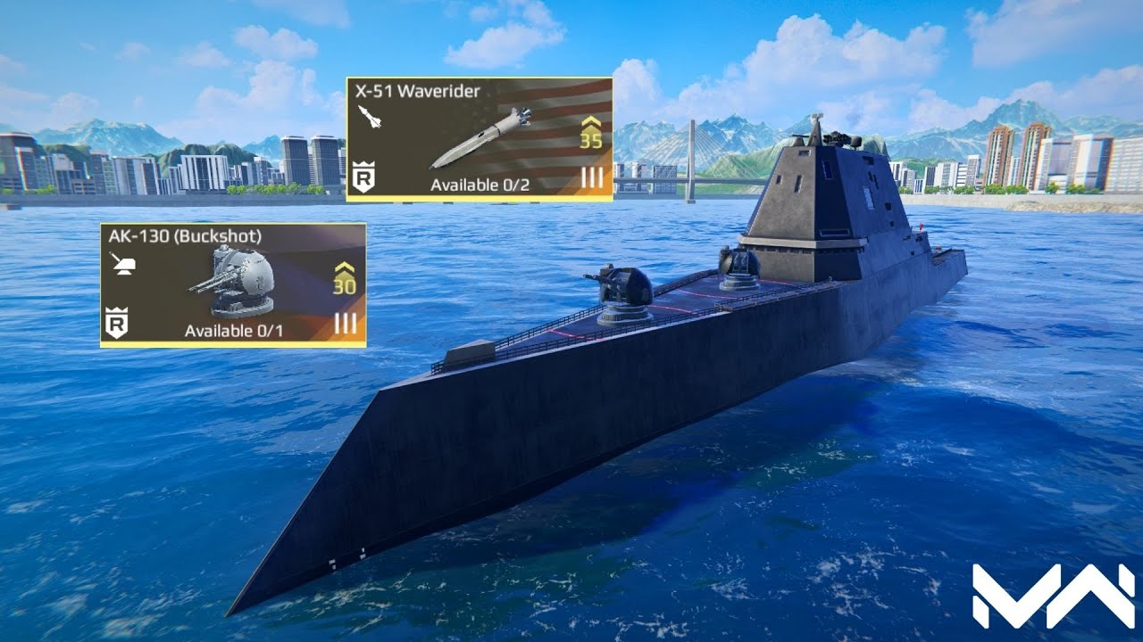 USS Zumwalt - Recommended Equipment for Level 20+ in Ranked Mode - Modern Warships