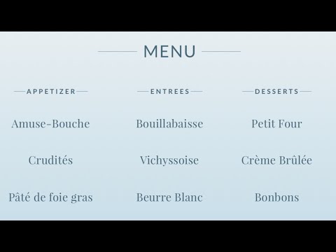 How to Read a French Menu - Merriam-Webster Ask the Editor