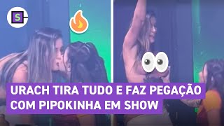 Andressa Urach Tira Roupa E Faz Pegação Com Pipokinha Durante Show Da Mc