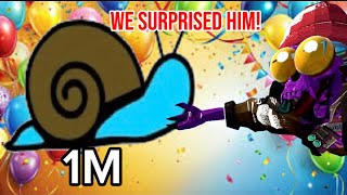 WE THREW CHUBBIERSNAIL A 1M SUB SURPRISE PARTY!