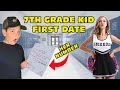 7th Grade Kid Gets A Love Note With Phone Number From A HIGH SCHOOL CHEERLEADER GIRL!   FIRST Date!