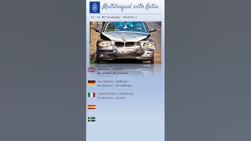 A1 - A2 KET Vocabulary - Word No. 2 (English, German, Italian, Spanish and Swedish)