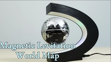 C Shape Magnetic Levitation Floating Globe World Map - Gearbest.com