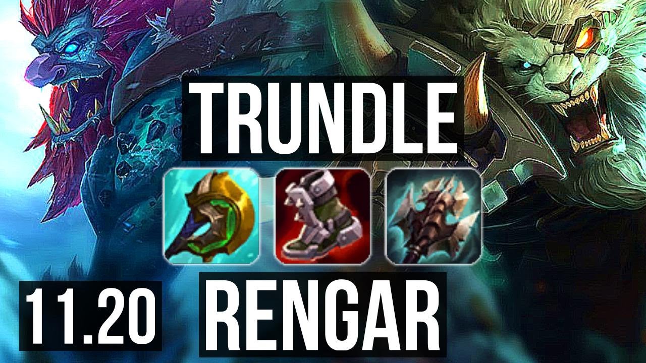 TRUNDLE vs RENGAR (JUNGLE) Rank 4 Trundle, 7/3/11, Dominating JP Grandmaster v11.20 YouTube