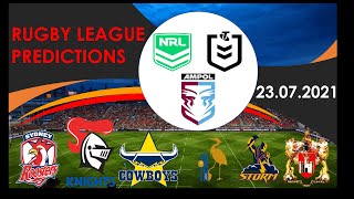 NRL|Telstra Premiership|Rugby Super Leage Predictions