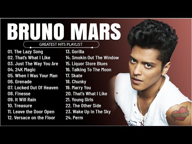 Bruno Mars - Greatest Hits Full Album -  Best Songs Collection 2023 class=