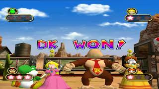 Mario Party 4 (Gamecube) Gameplay on Goomba's Greedy Gala - Peach vs DK vs Yoshi vs Daisy 50 Turns