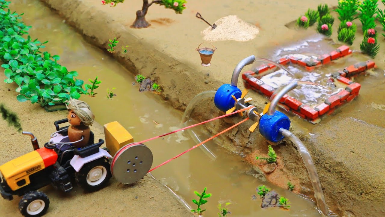 diy mini Water pump Tap Construction Project | Village Water Supply in Field 