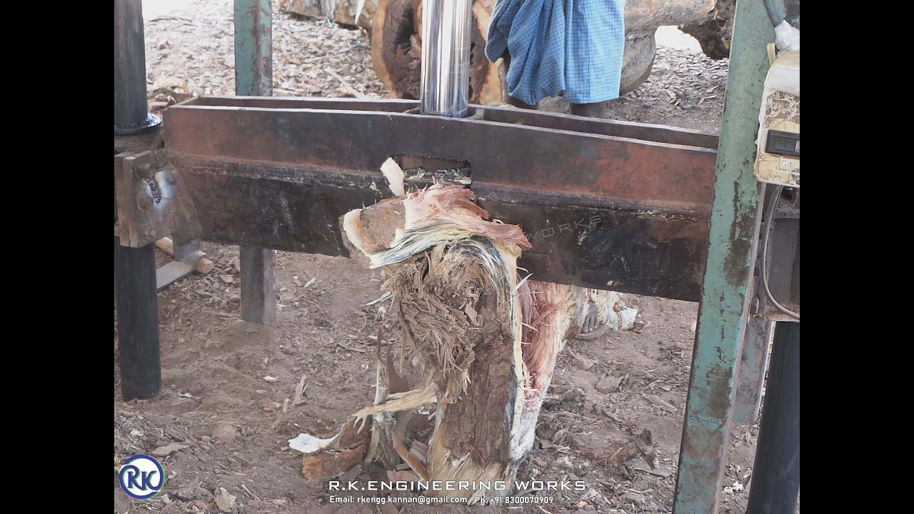 Wood splitter machine (vertical)- for steam boiler firewoods by R.K.ENGINEERING WORKS