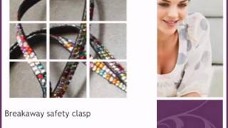 Multi Colored Bling Lanyard ID Badge Holder