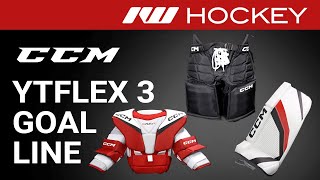 Jambières De Gardien De But CCM YFlex 3 Youth : Flexibles Et Faciles à Ajuster Pour Les Jeunes