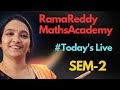 Rama Reddy Maths Academy is live #M2R23Live #M2R25Live #M2R22 #EngineeringMathematicslive #riddle