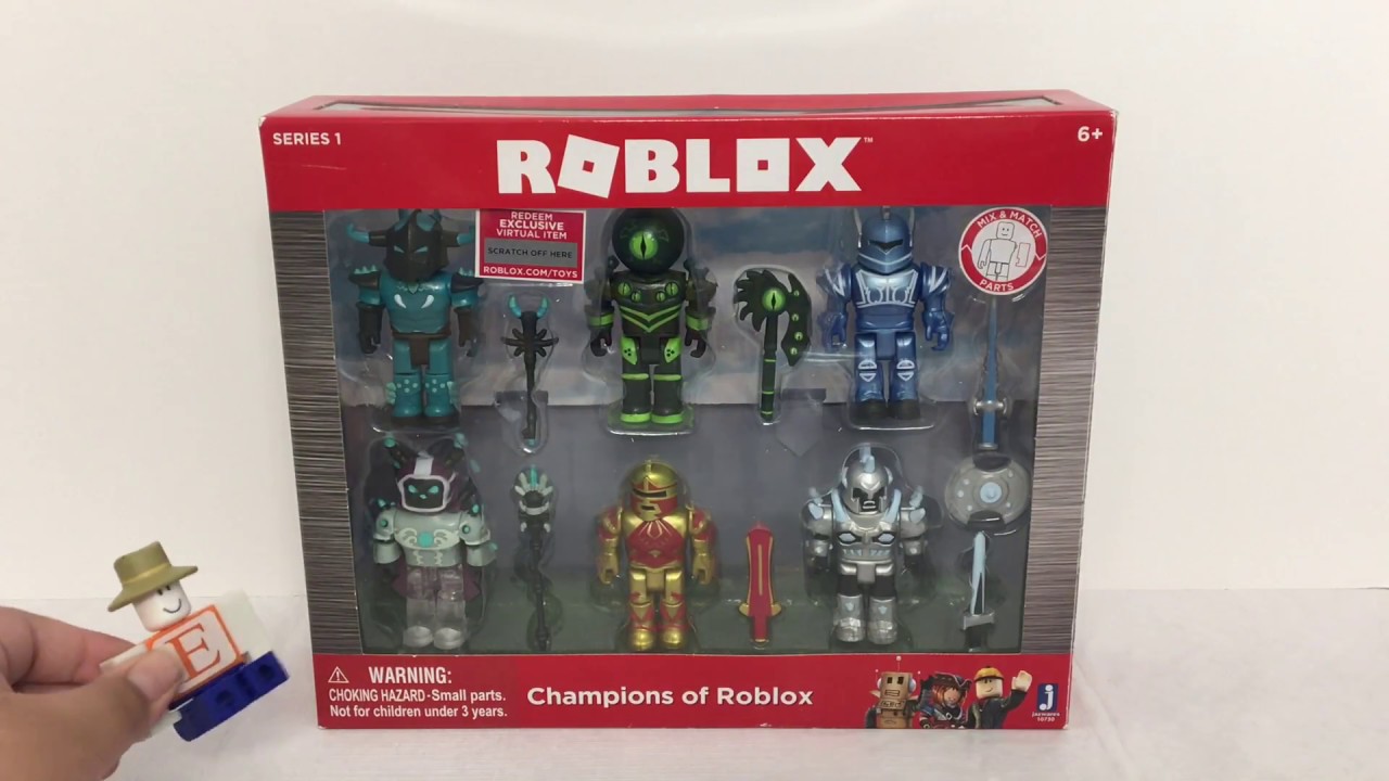 Roblox Toys Champions Of Roblox Review Unboxing Youtube - champions of roblox series 1 redcliff elite commander mini