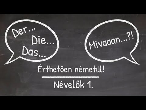 Videó: Mit jelent a névelő németül?