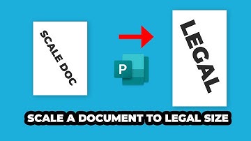 How to scale a document to legal size in Microsoft publisher