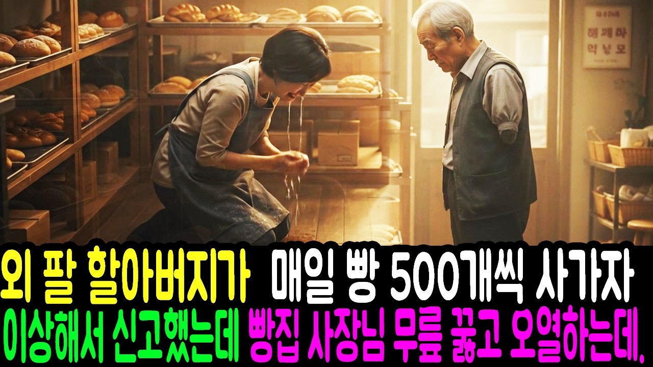 외 팔 할아버지가 매일 빵 500개씩 사가자 이상해서 신고했는데 빵집 사장님 무릎 꿇고 오열했습니다 ㅣ노후사연ㅣ감동사연ㅣ사연라디오ㅣ오디오북