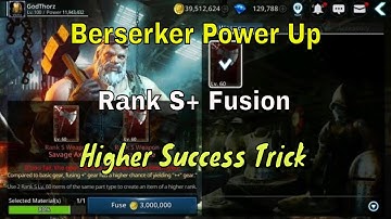 Darkness Rises Tips and Tricks: Rank S+ Fusion & Power Up Berserker