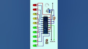 music level LED indicator circuit 💡#ledcircuit #electrical #brainelectronic