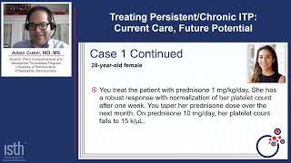 Treating Persistent/Chronic ITP Current Care, Future Potential