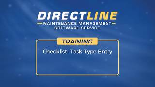 Checklist  Task Type Entry