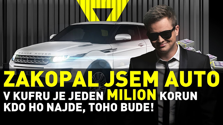 ZAKOPAL JSEM SVOJE AUTO. V KUFRU JE 1.000.000,- Kč. KDO HO NAJDE, TOHO BUDE!