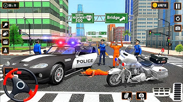 Politieauto achtervolging misdaadsimulator 3D - Politieauto spel - Gameplay walkthrough